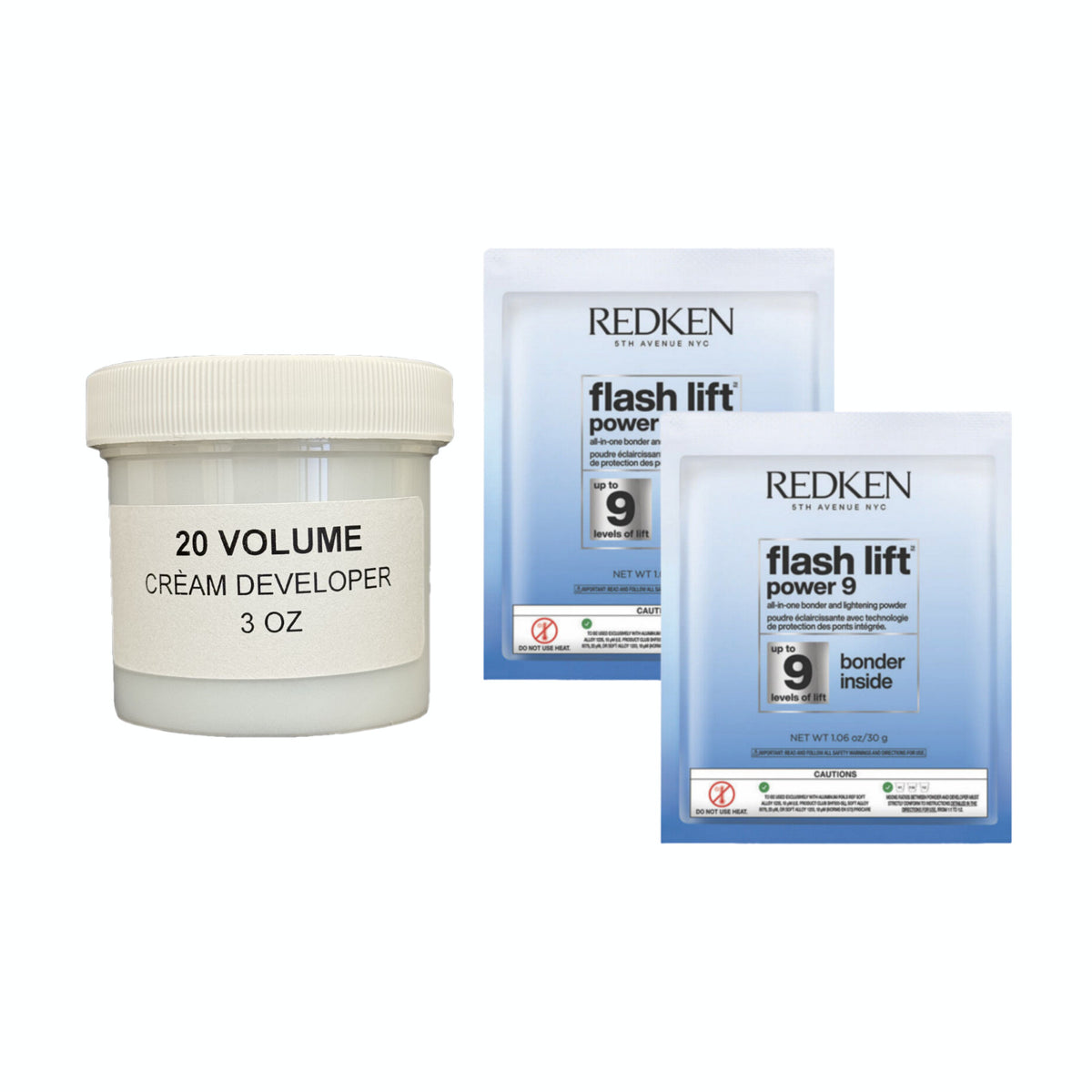 Redken Flash Lift Power9 Bleach Powder & Developer Kit