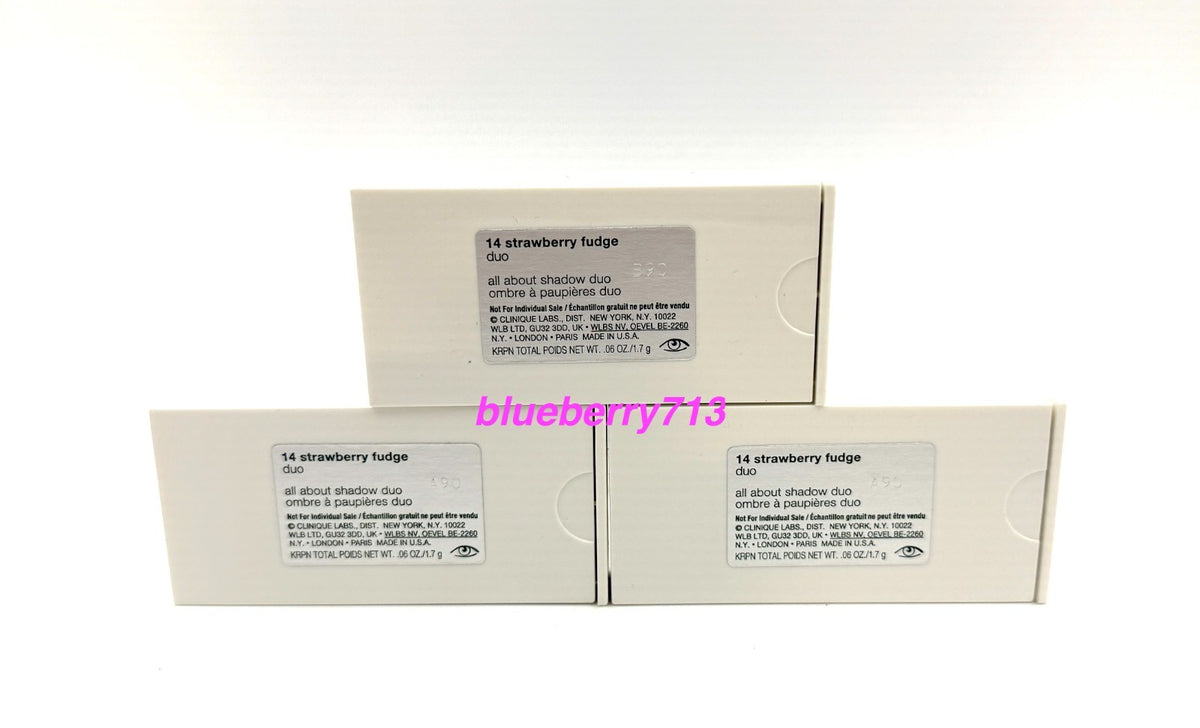 Clinique All About Shadow Duo Strawberry Fudge Set - 3x 1.7g Eye Shadow Palettes