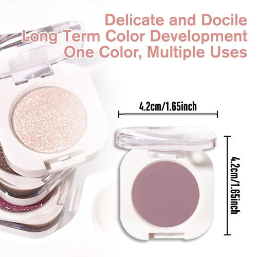 Matte Eyeshadow Palette - Mauve Taupe Brownish Purple, Long-Lasting Waterproof & Crease-Proof, 0.04oz