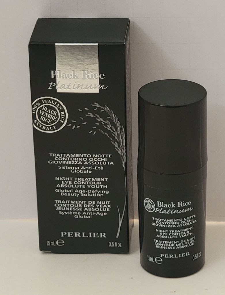 Night Eye Cream for Youthful Skin - Black Rice Platinum Treatment 0.5oz