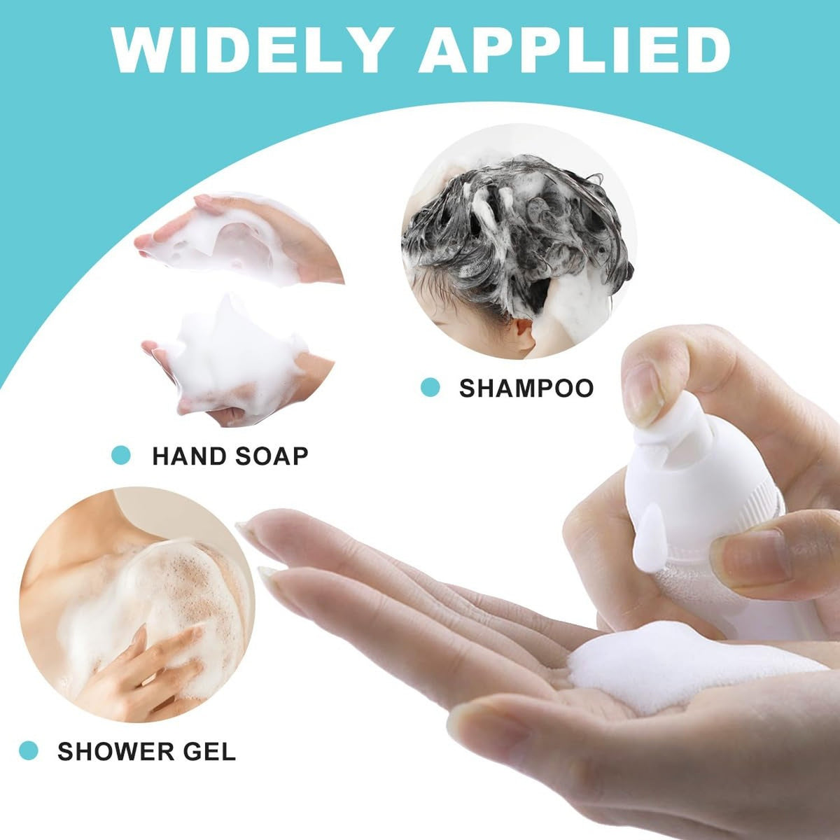 3 Pack 100ML Clear Plastic Foam Soap Dispensers with Spray Pump
