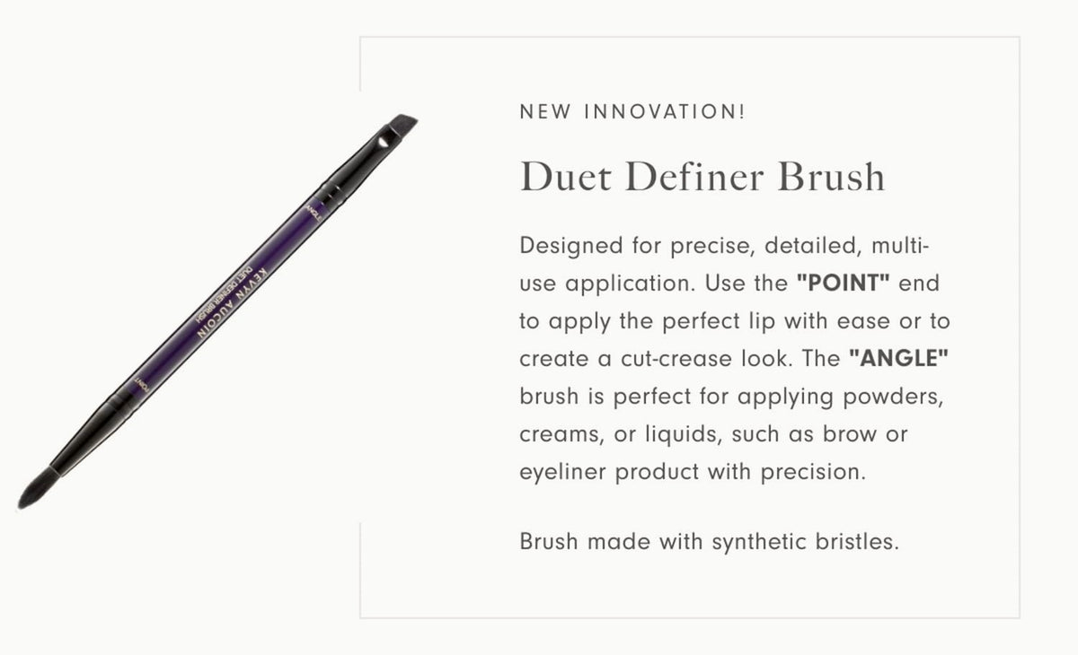 Dual-Ended Makeup Brush for Eyes Lips Brows - Precise Application Tool