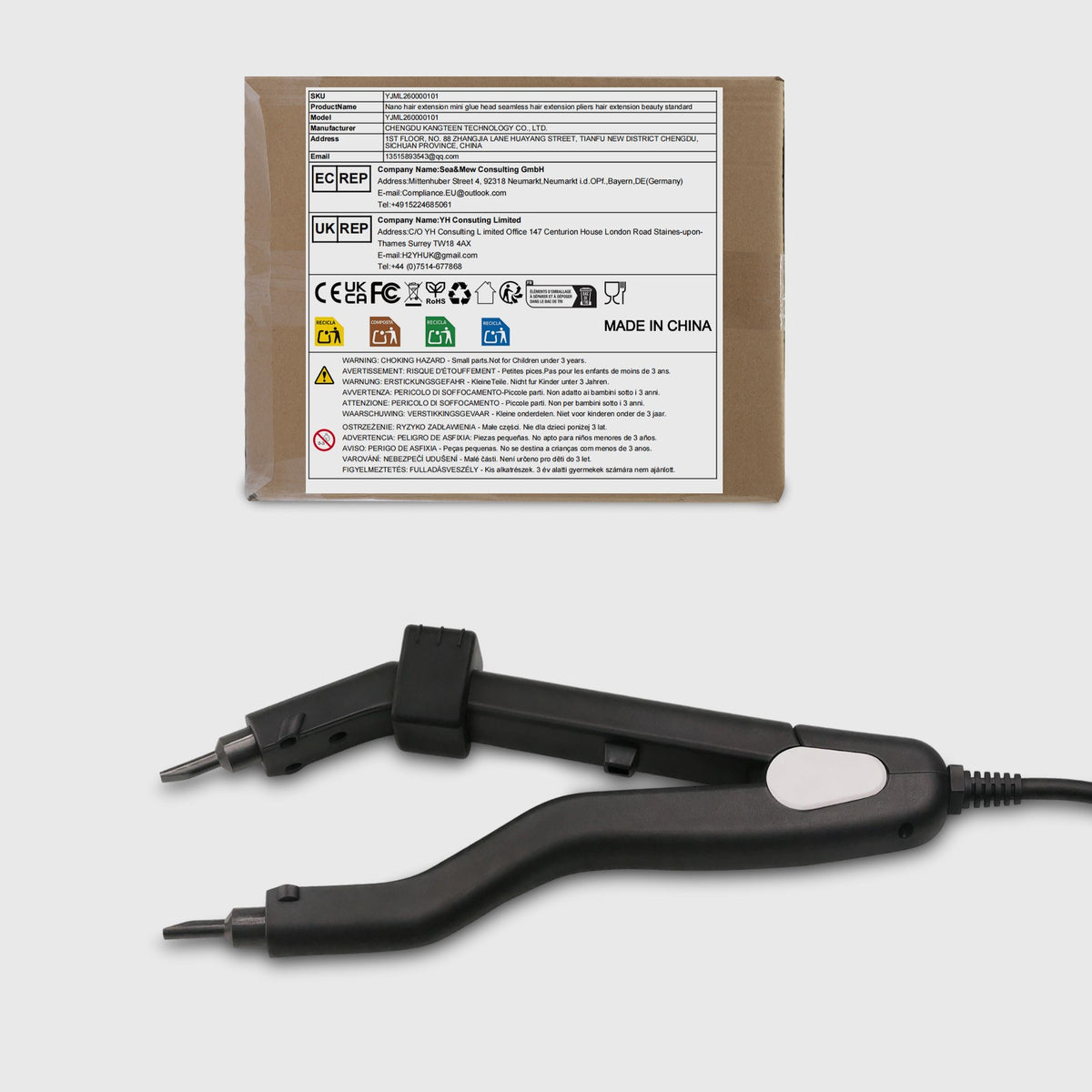 Heating Hair Connector for Extensions with Adjustable Temperature - Hair Styling Tool