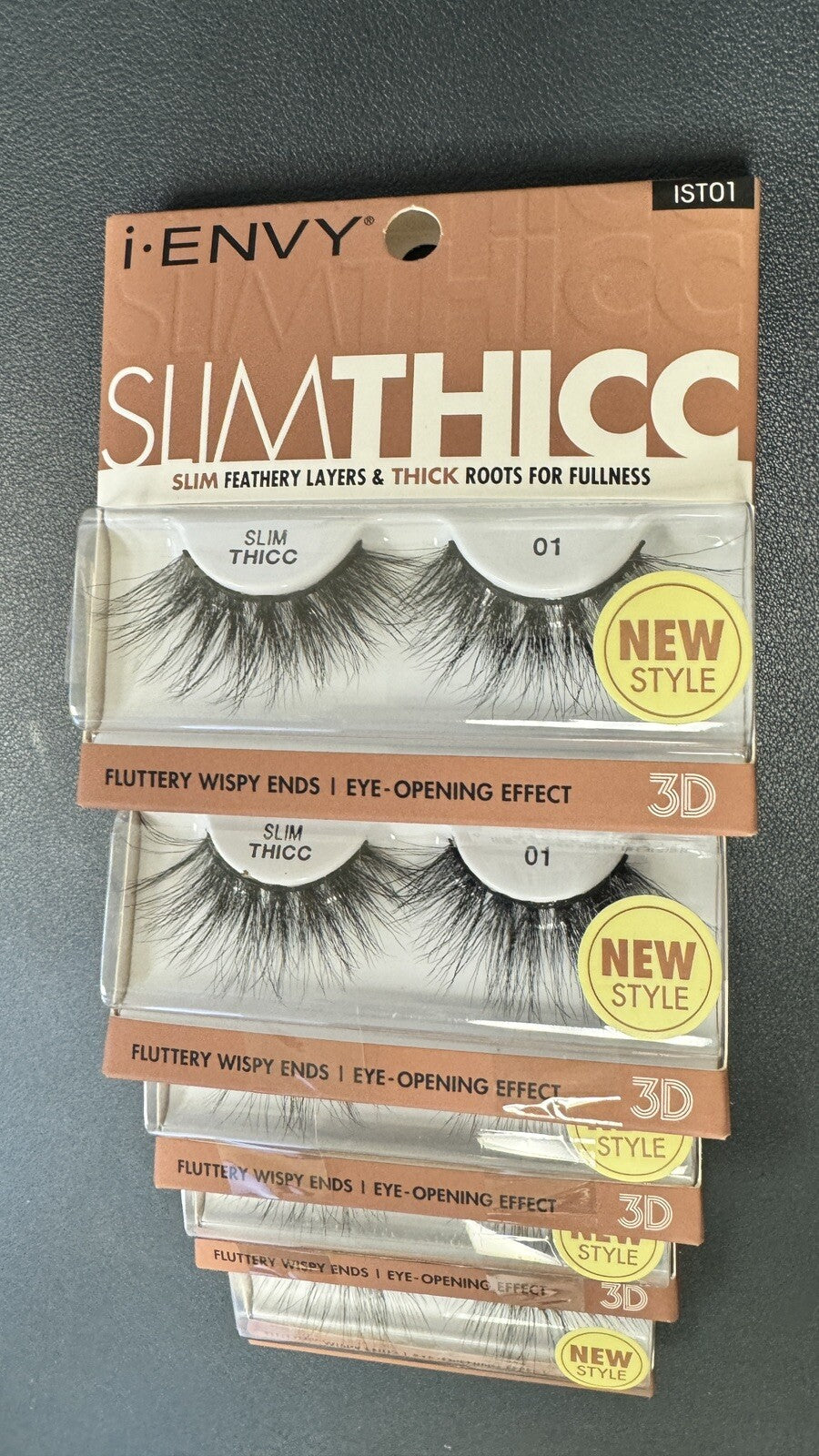 False Eyelashes 3D Mink Style Slim Thicc Strip Lashes - IST03
