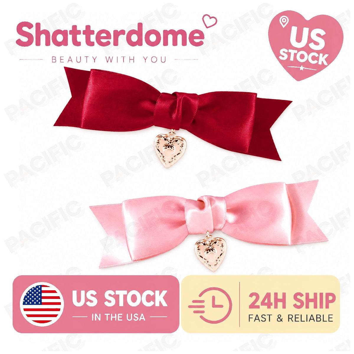 Flower Knows Strawberry Cupid Hair Clips Set of 2 US Stock