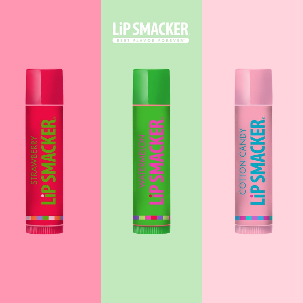 Lip Smackers Flavored Lip Balm Set - Assorted Tastes, Pack of 3