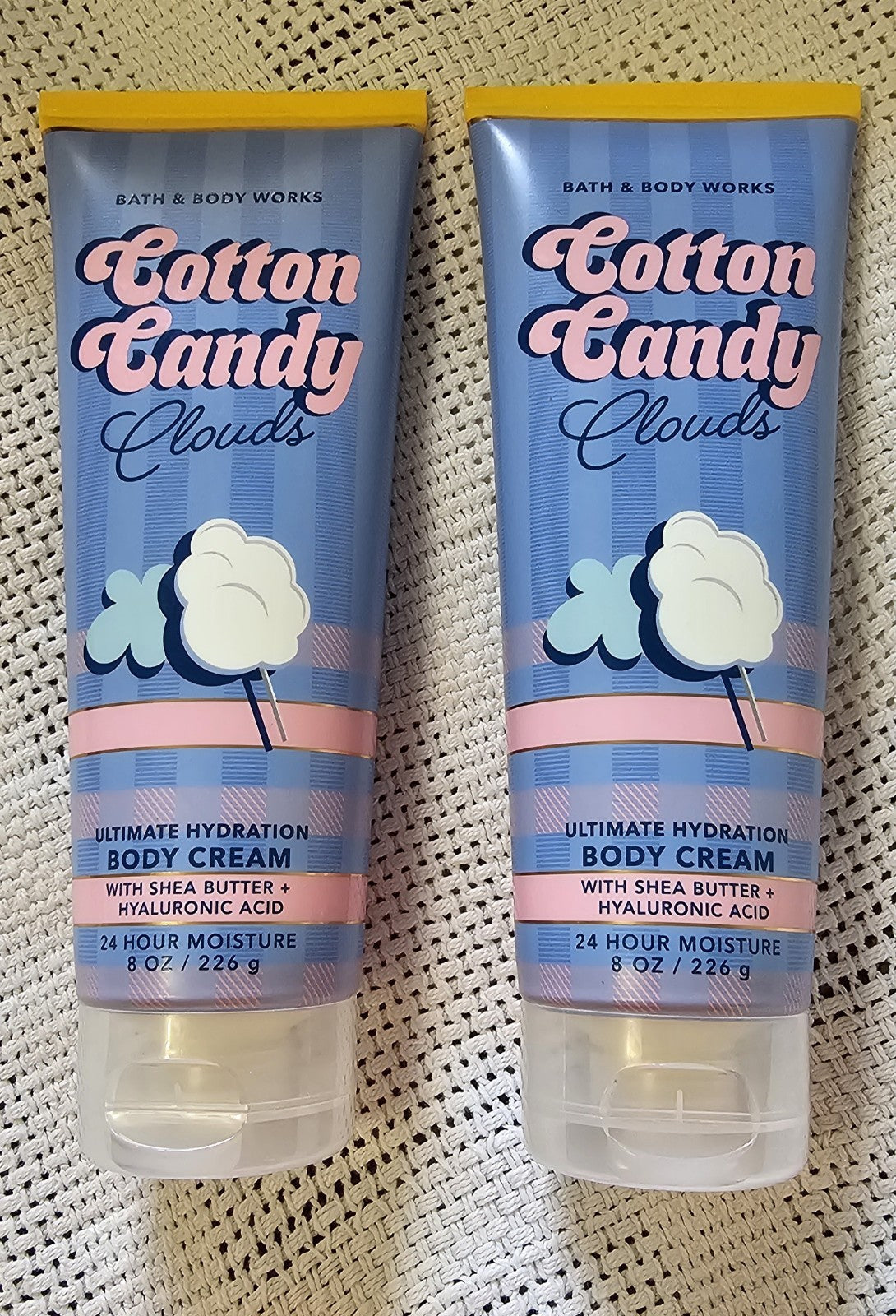 2 ~ Bath & Body Works Cotton Candy Clouds Cream 8 oz.