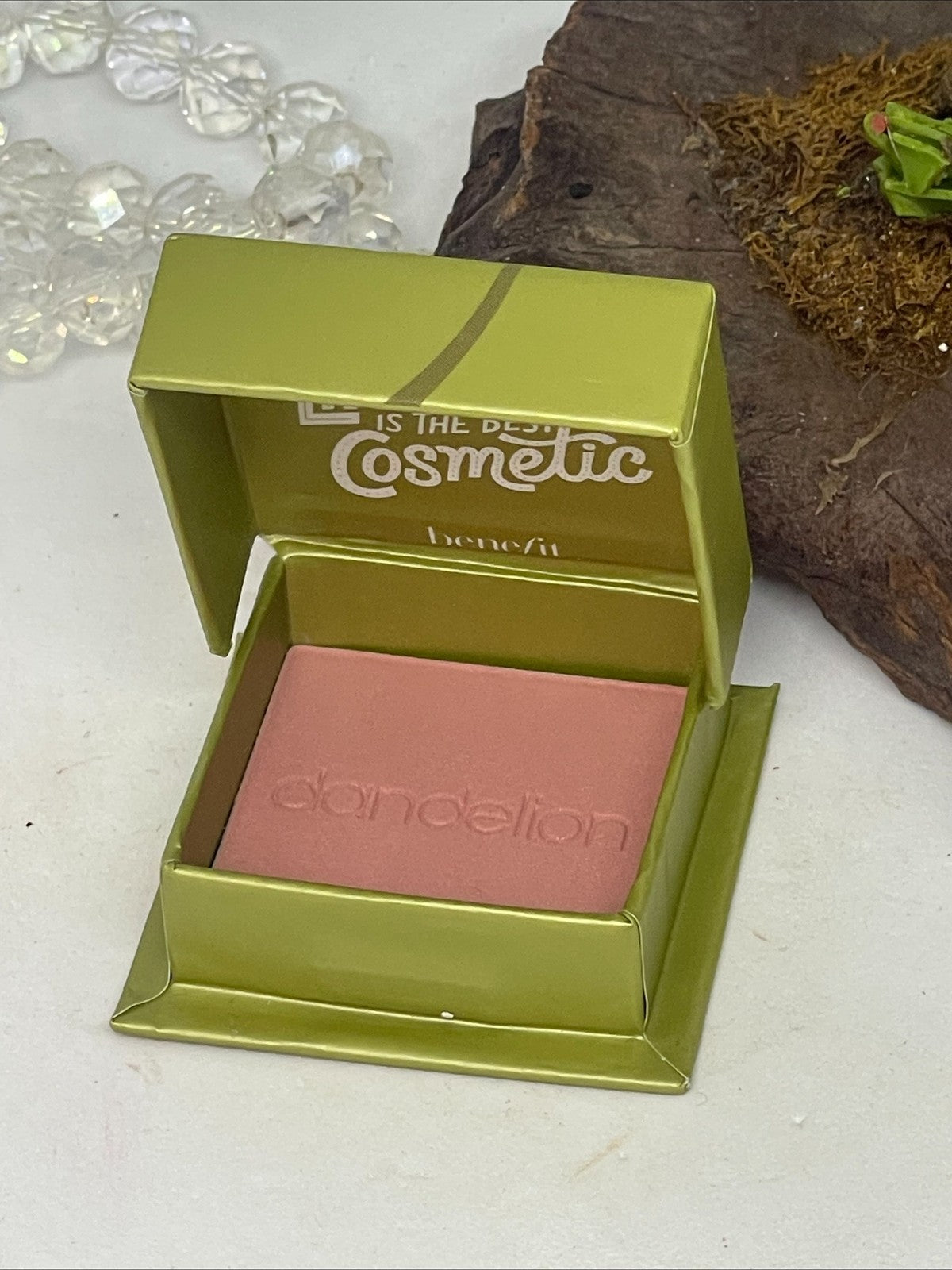 Benefit Dandelion Blush with Brush - Baby Pink, Travel Size, Satin Finish