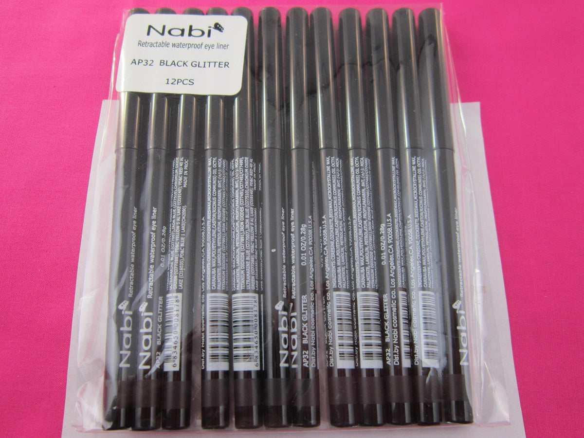Retractable Waterproof Eyeliner Set - All Colors, 12pcs Lot, Safe & Smudge-Proof