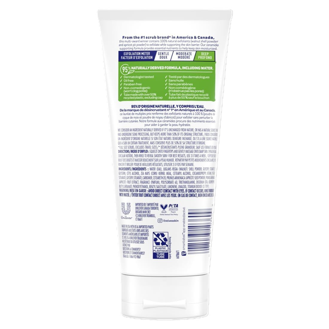 100% Natural Exfoliant Apricot Scrub - 6 oz for Clean, Glowing