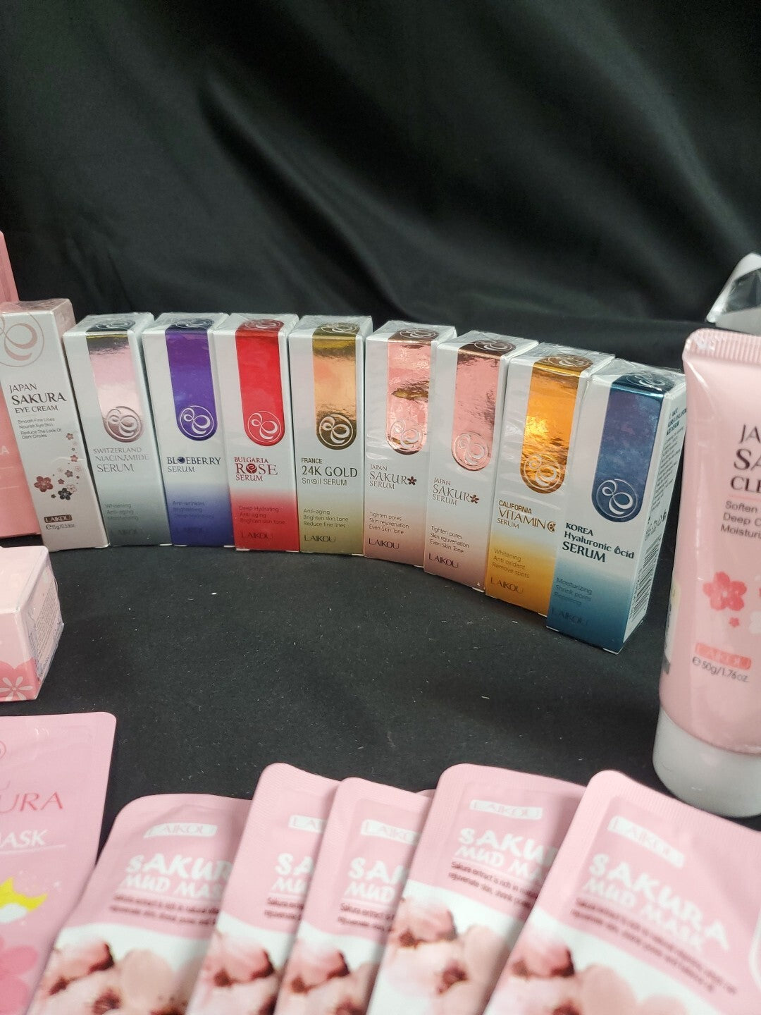 Sakura Women's Beauty Gift Set - Skin Care Lotion Serum Masks & More, 25 Pieces