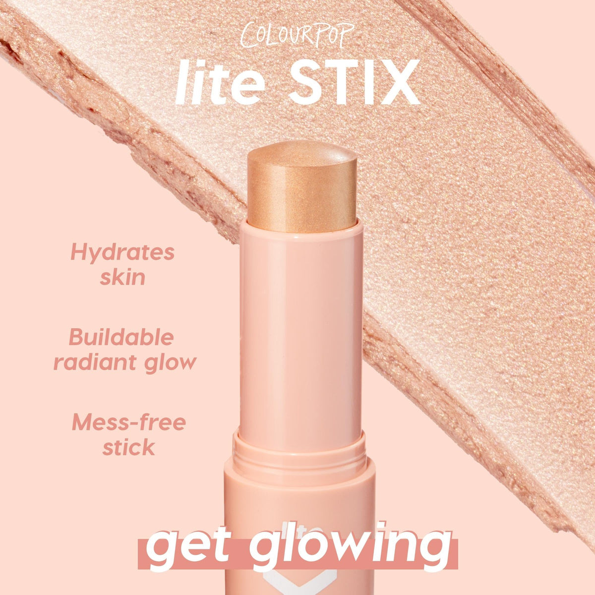 Cream Highlighter Stick for Face & Makeup - Glazey Finish, 0.33 oz