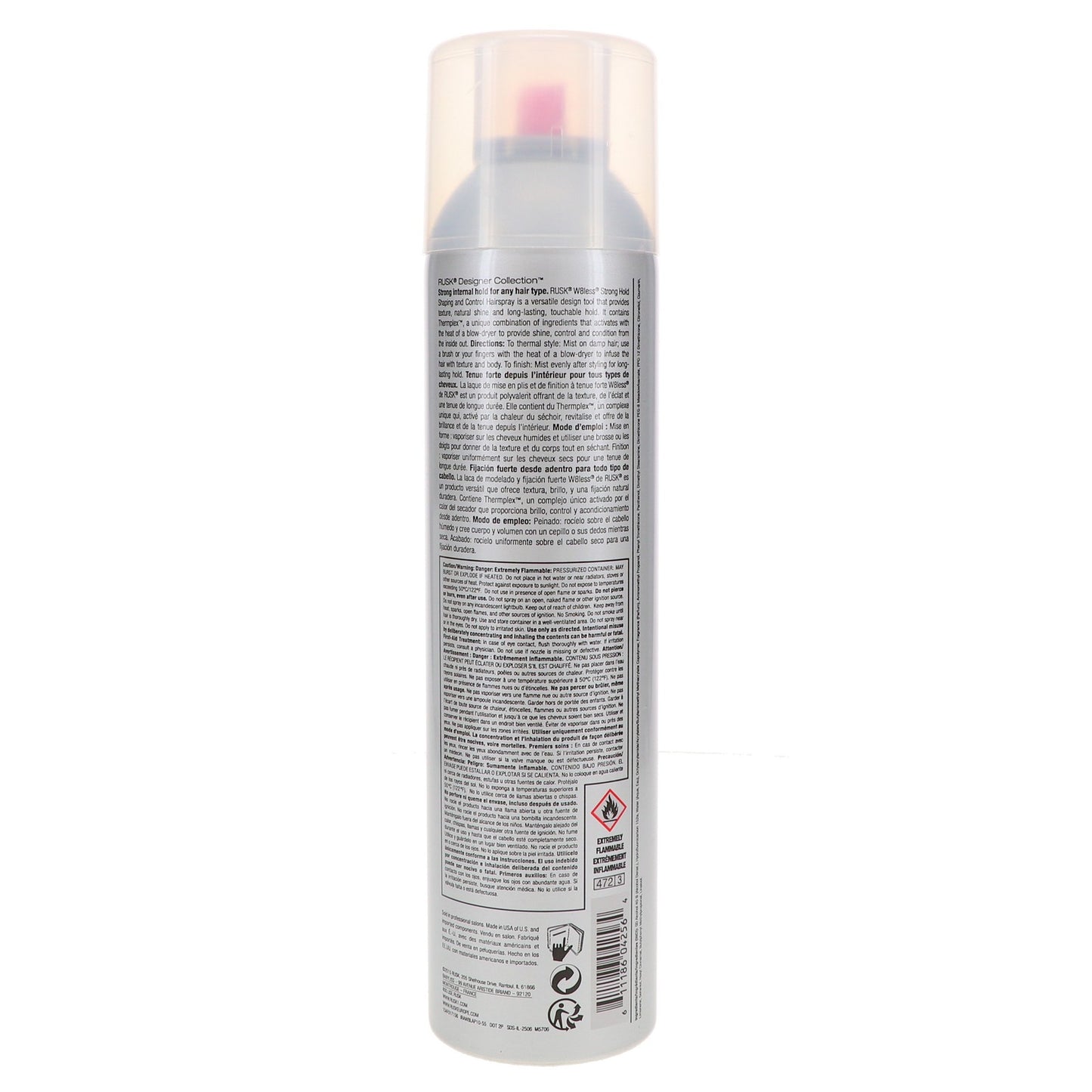 Rusk W8less Hairspray 10 oz - Anti-Frizz Strong Hold, Lightweight Finish, 2 Pack