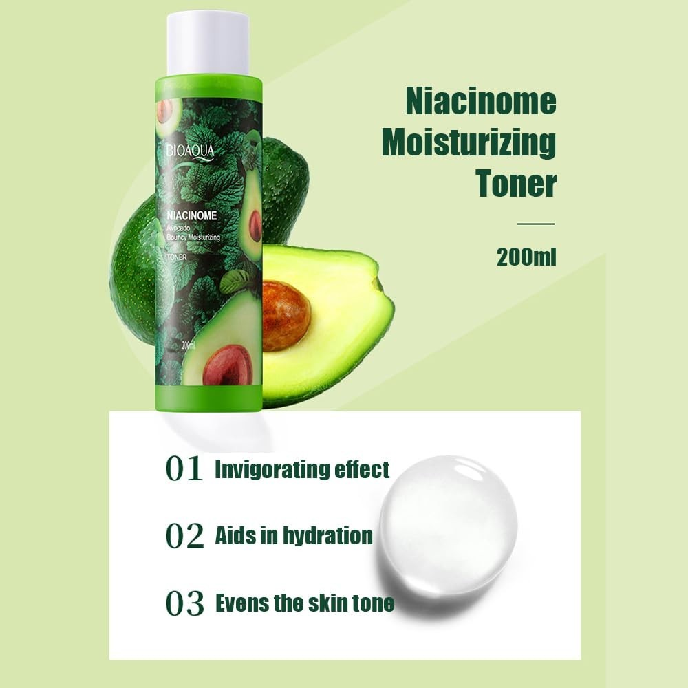 Avocado Skincare Set - Cleanser, Toner, Eye Cream, Essence, Moisturizer 6pcs