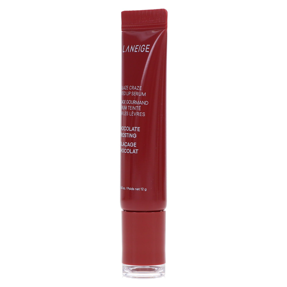 Lip Serum with Sheer Chocolate Tint and High-Gloss Finish - Hydrating Lip Gloss