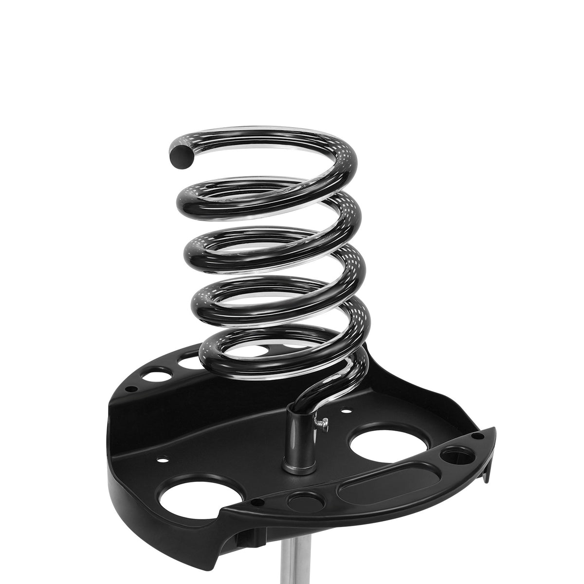 Freestanding Hair Dryer Stand with Tray & Spiral Holders for Salon & Home