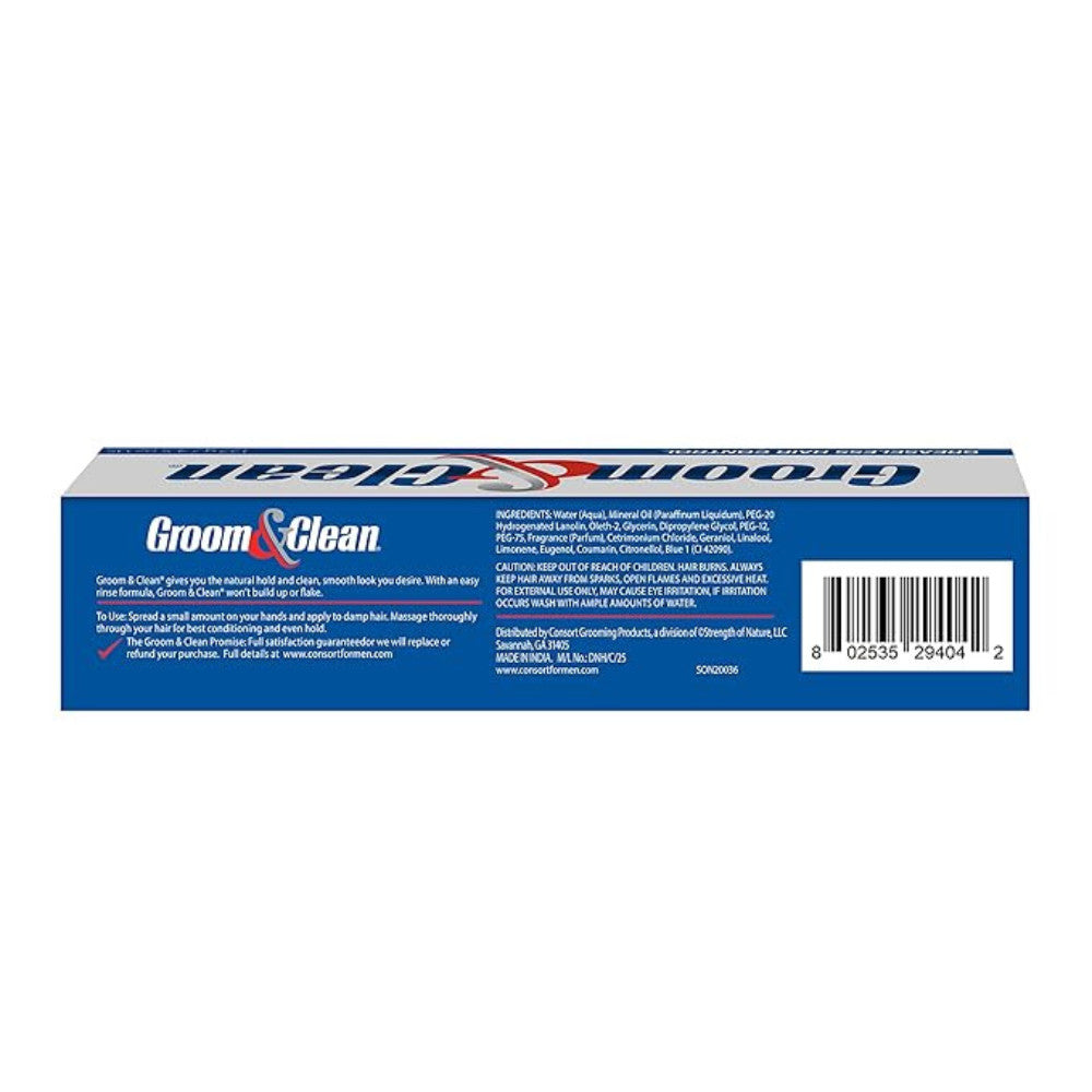 Groom & Clean Hair Styling Cream - Greaseless Medium Hold, 4.5 Oz (Pack of 2)