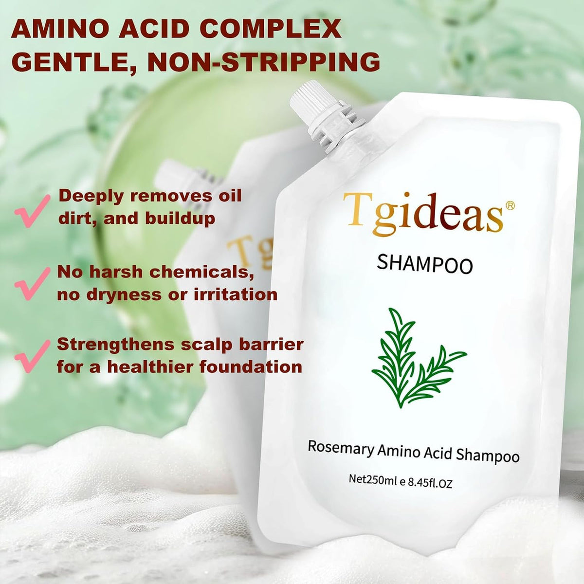 Rosemary Biotin Shampoo Volumizing Hair Growth for Women Men 8oz