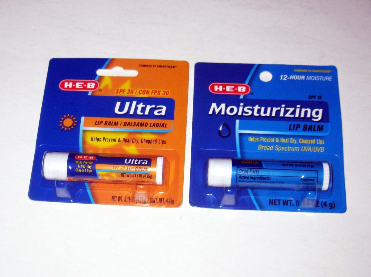Lip Balm Set with SPF 15 & SPF 30 - Moisturizing Lip Care Duo