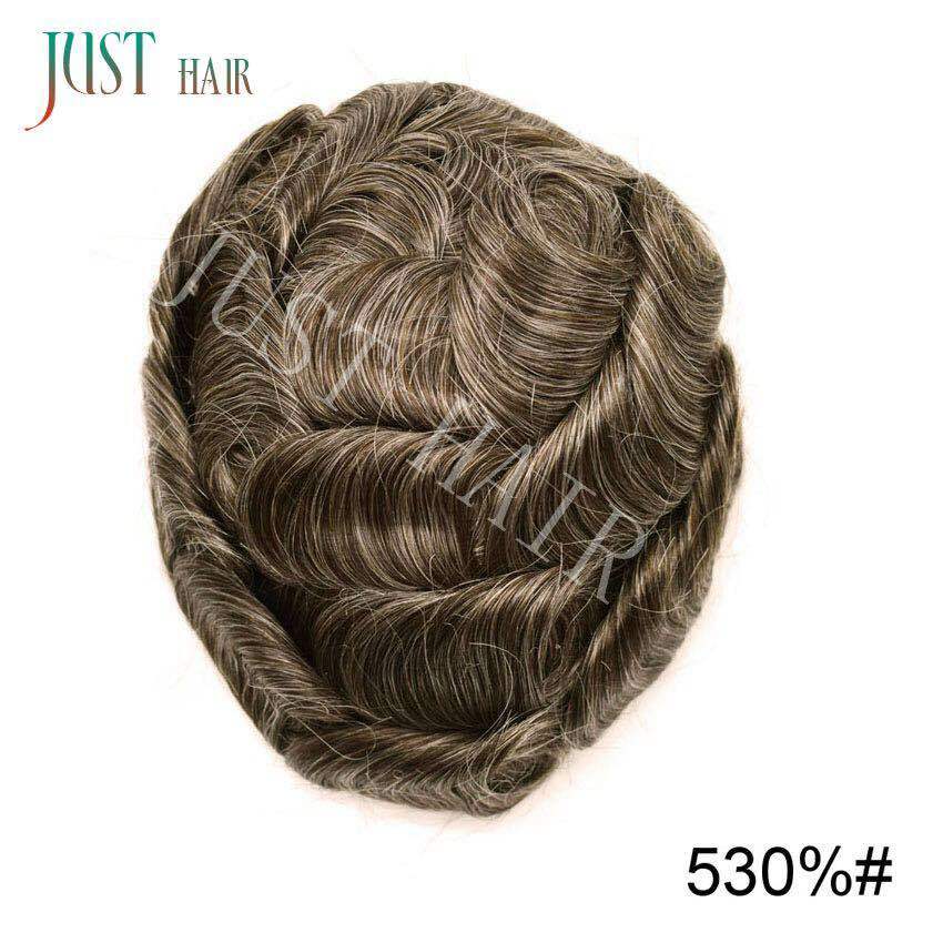 Swiss Lace Hair System for Men - Human Hair Toupee with Light Density