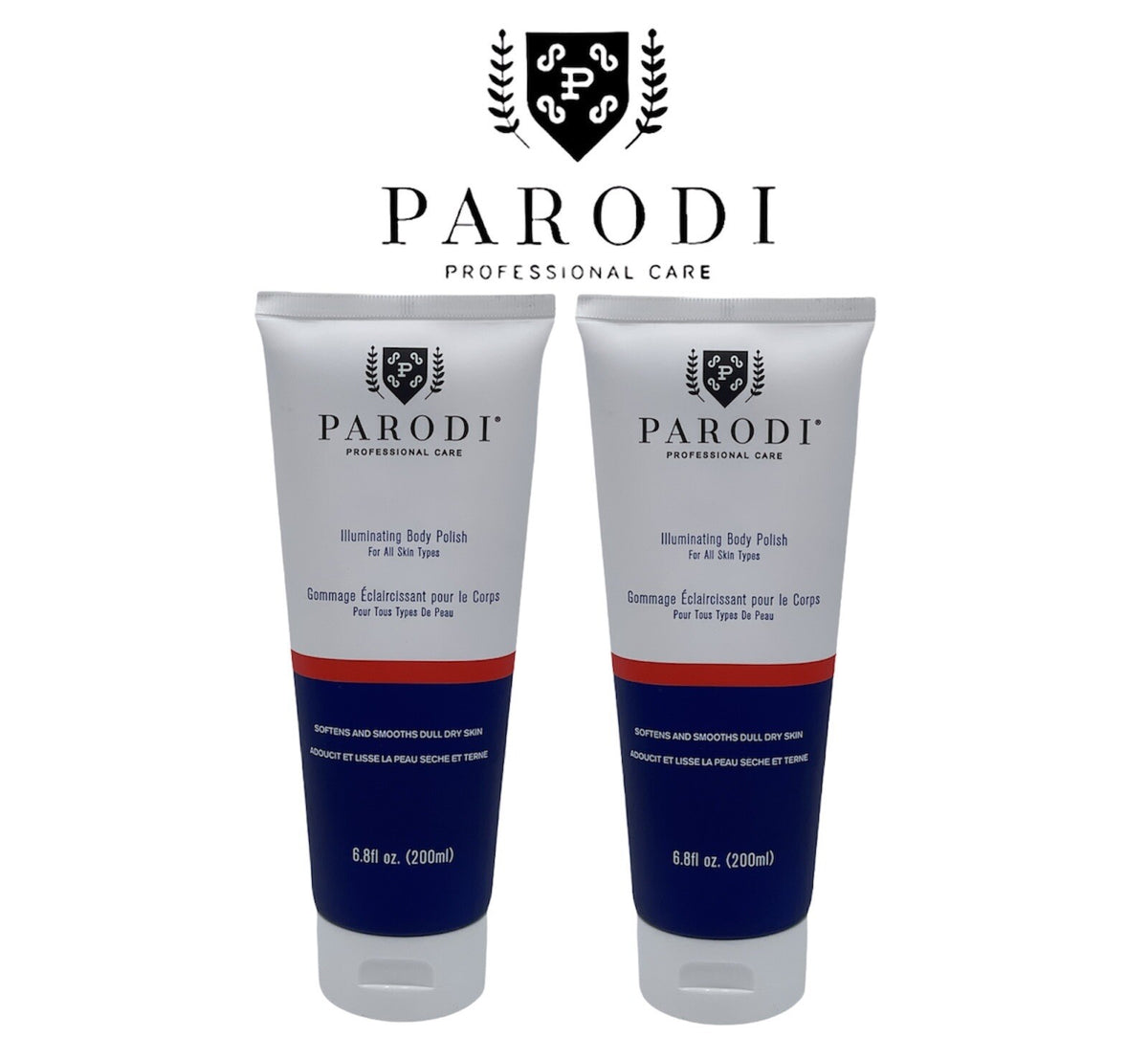 2 Pack Parodi Swiss Illuminating Body Polish 6.8 oz Exfoliating Scrub