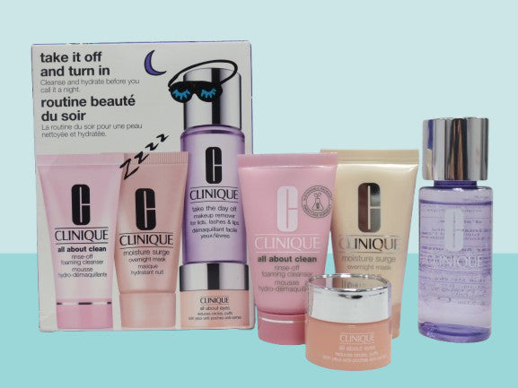 Clinique Take It Off Makeup Remover Set Cleanser Mask & Cream - New
