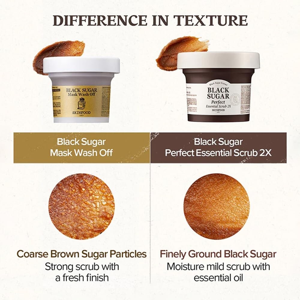Skinfood Black Sugar Perfect Essential Scrub 2X 7.40 oz / 210g