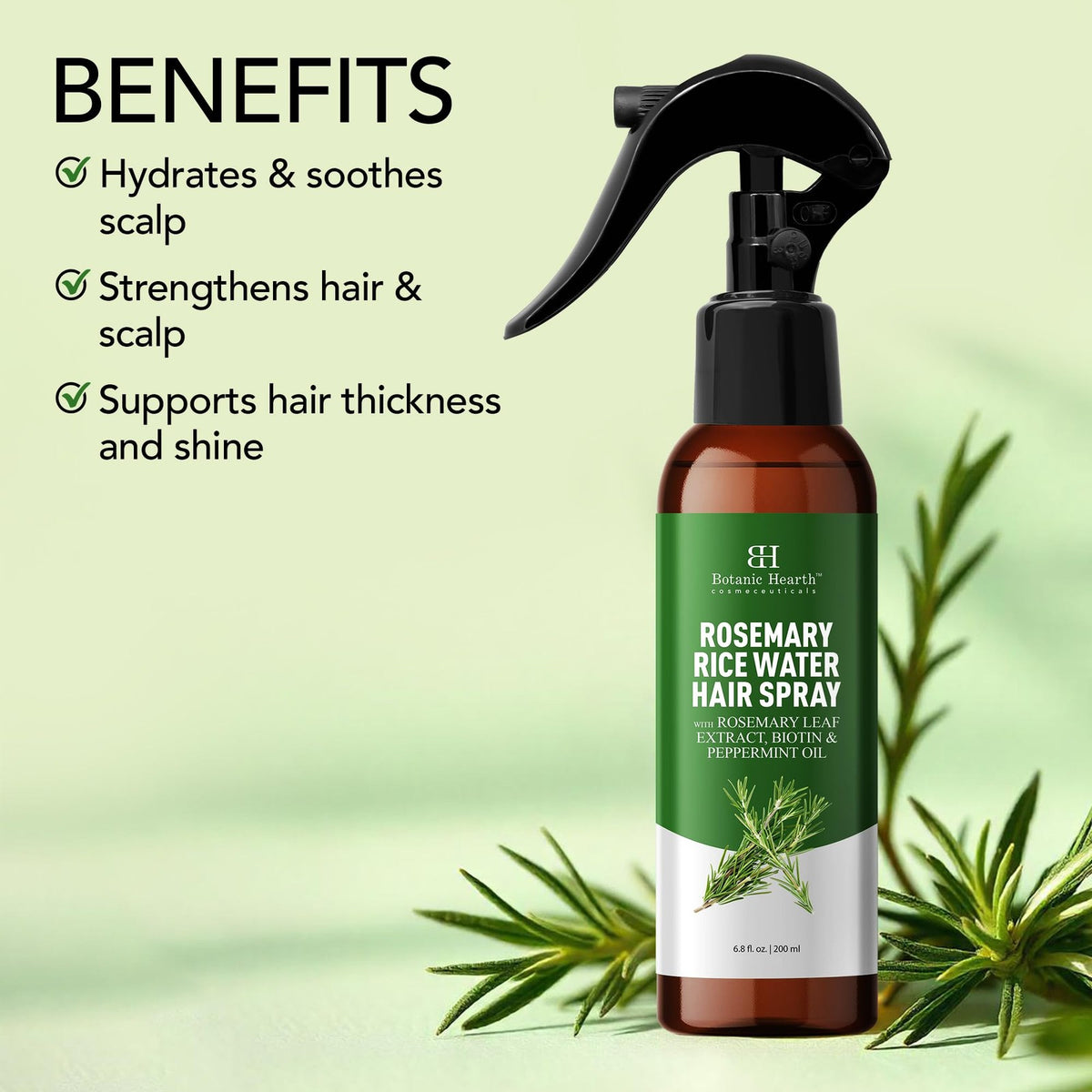 Rosemary & Rice Water Hair Growth Spray - 6.8 oz