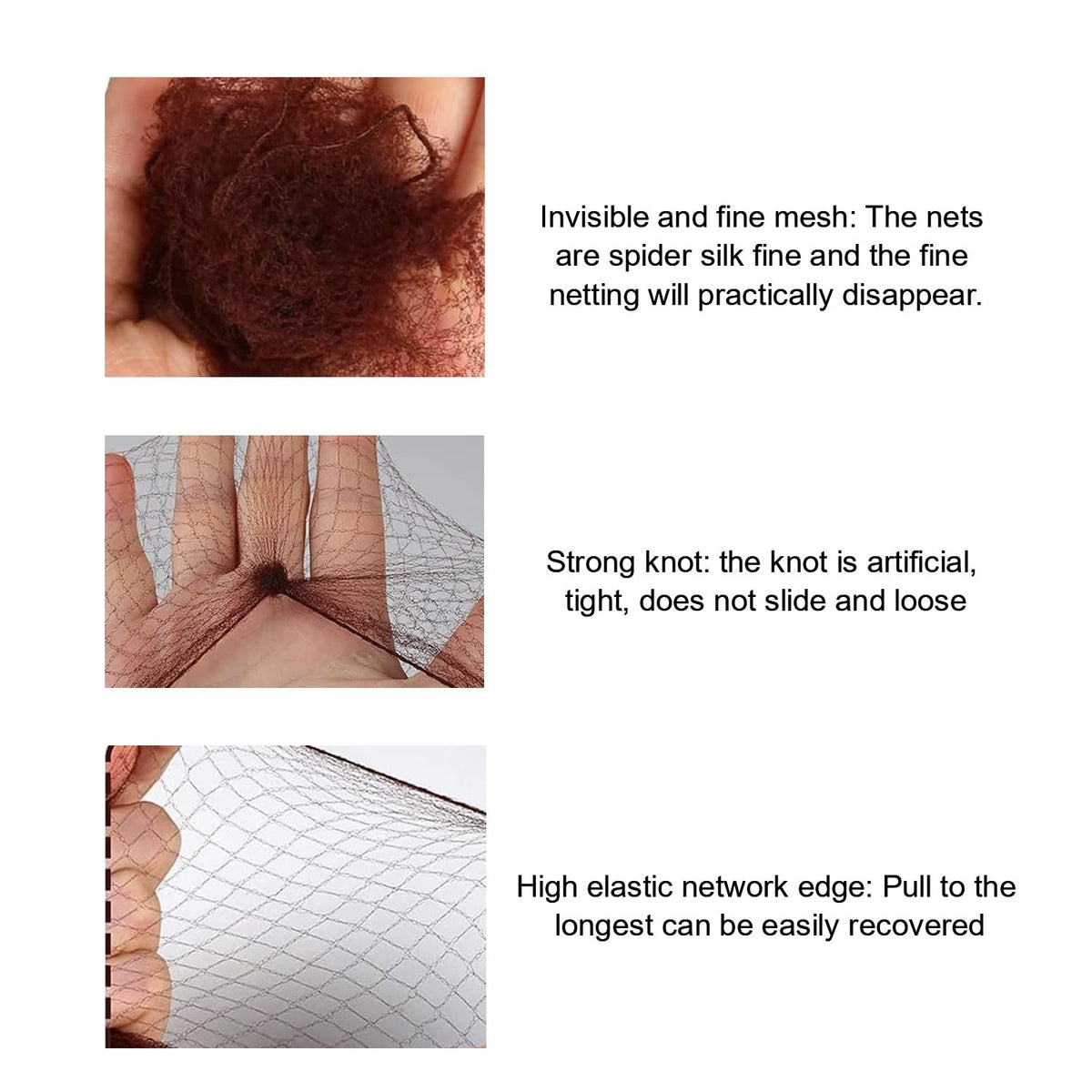 Hair Accessories Set for Buns: Nets Kit 1 Count (Pack of 70), Dark