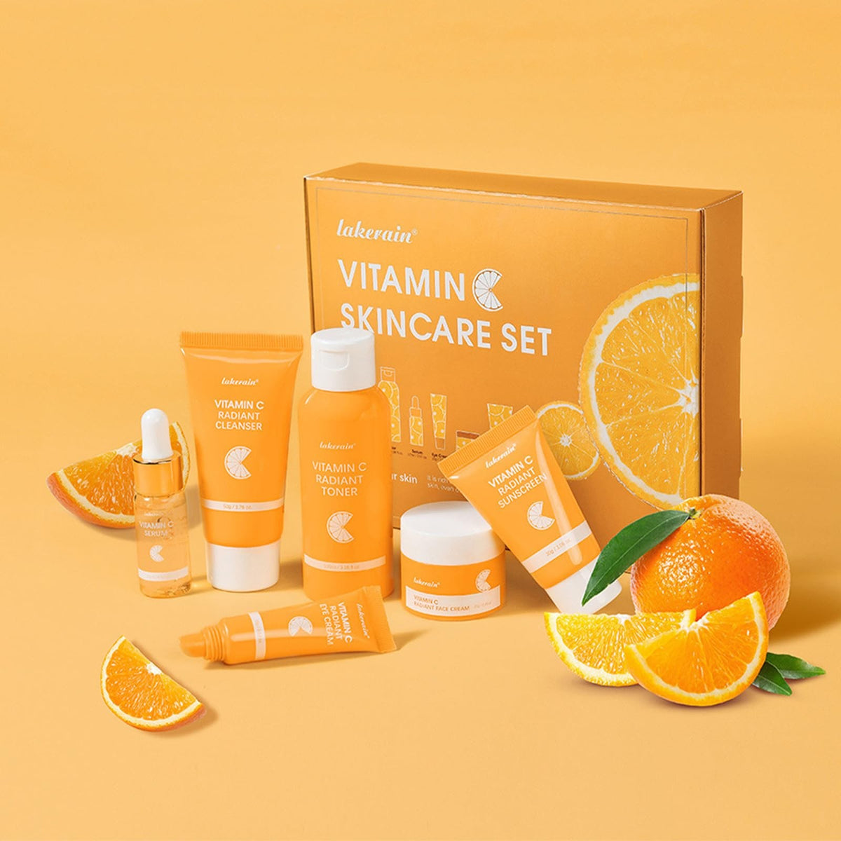 Vitamin C Skincare Gift Set for Teen Girls - 6 Piece Moisturizing & Brightening Kit