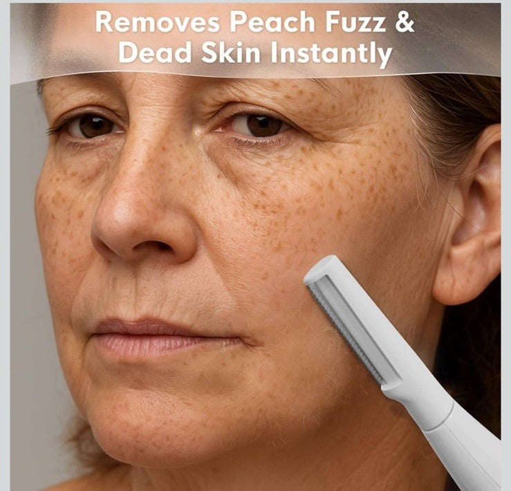 Sonic Dermaplane Razor for Women - Facial Exfoliation & Peach Fuzz Removal, 3 Speeds