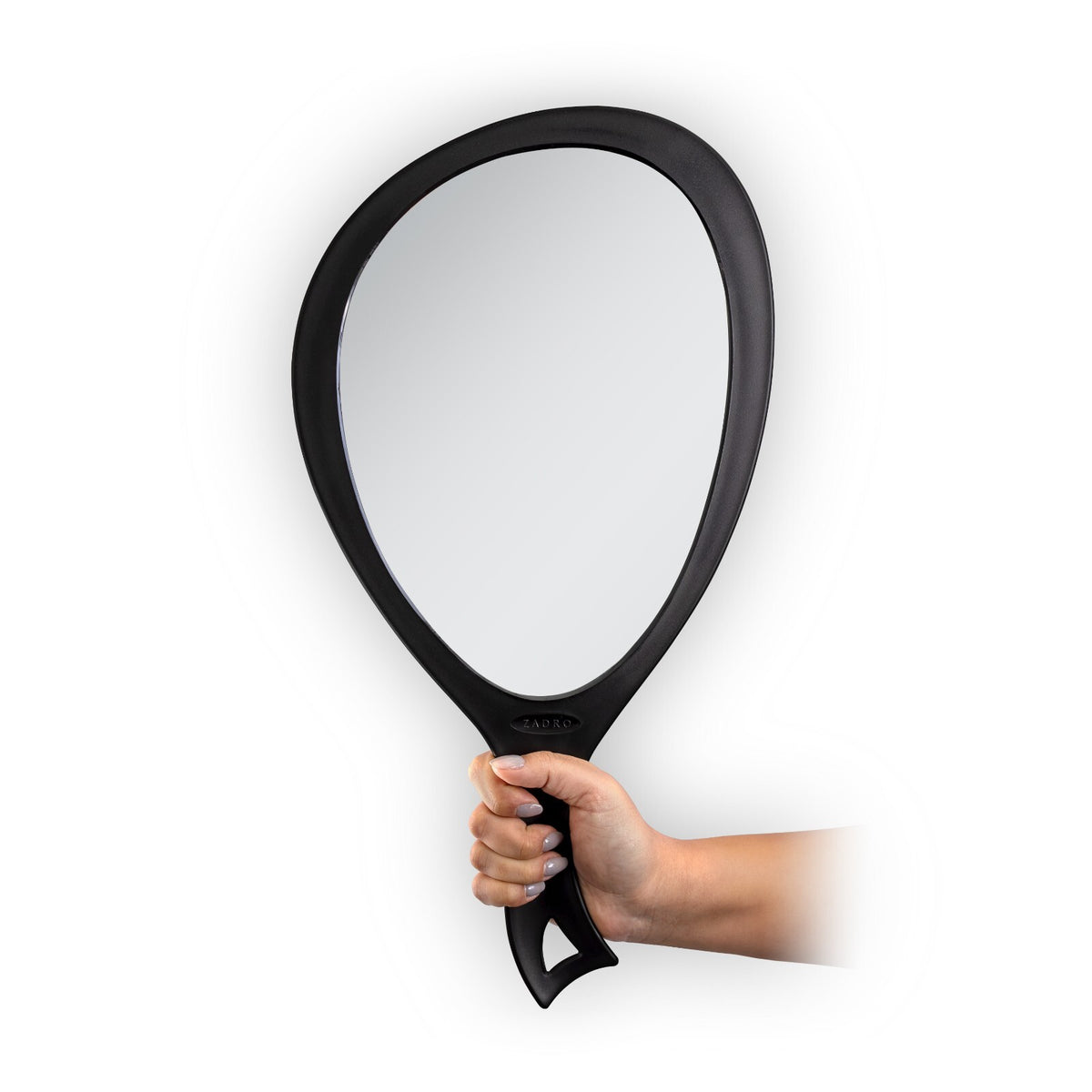 Teardrop Handheld Mirror with Curved Handle - Large Wall Hanging Mirror
