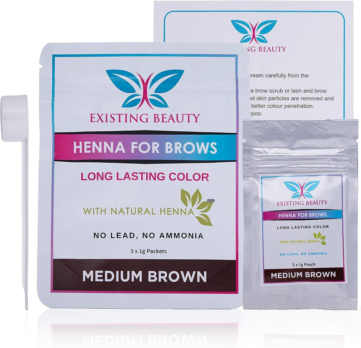 Medium Brown Eyebrow Henna Tint Kit for Natural, Long-Lasting Color