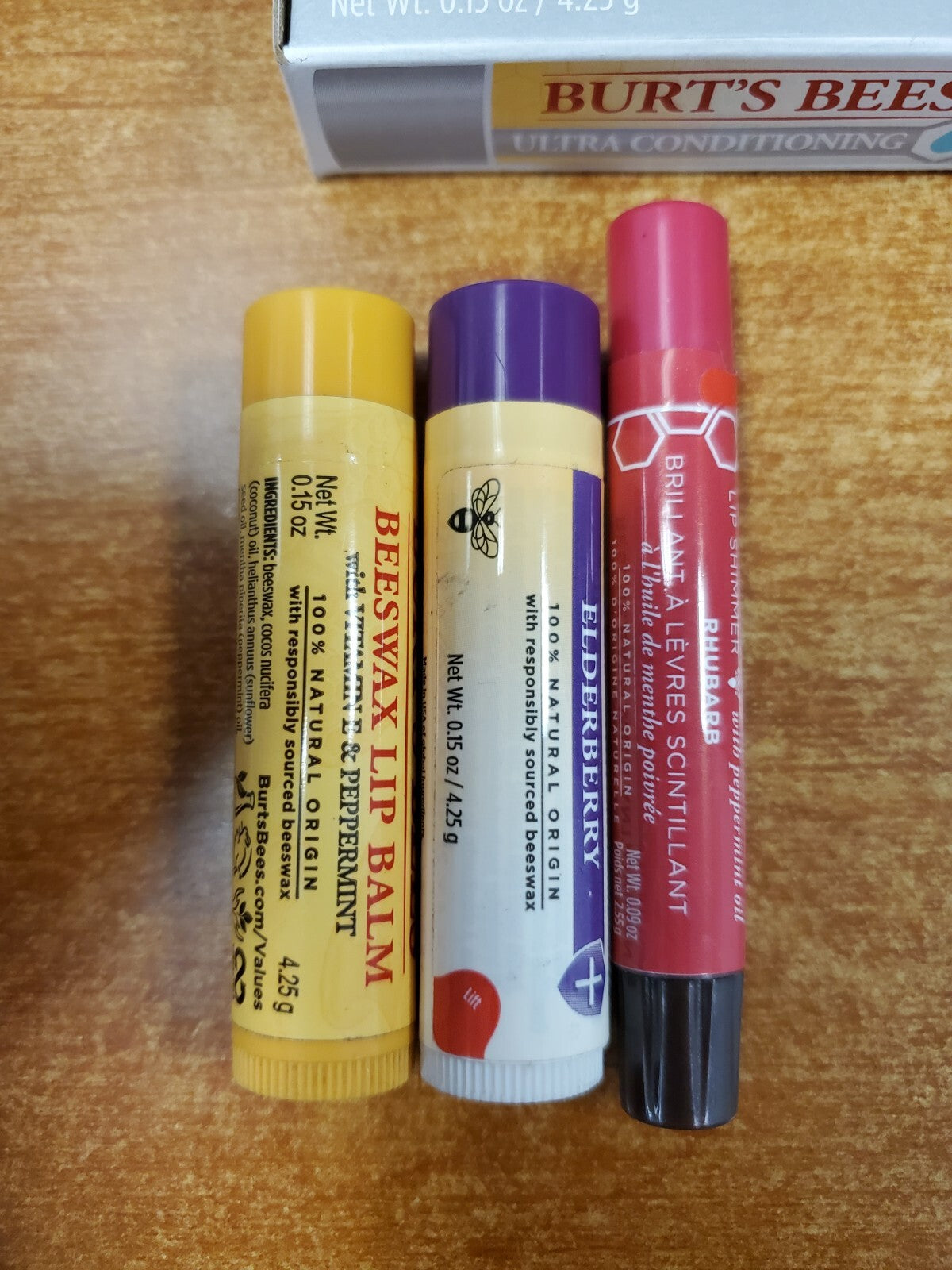 6 Pack Burt's Bees Beeswax Lip Balm Tubes Assorted Flavors