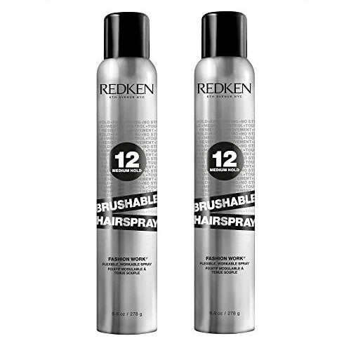 Redken Brushable Hairspray 12 Medium Hold - 2 Pack, Flexible & Shine