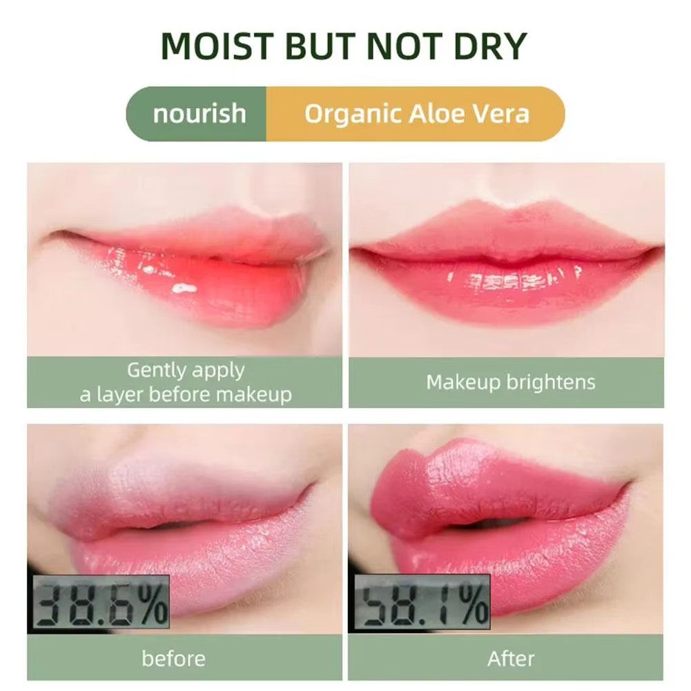 Color Changing Aloe Vera Lipstick Set - Moisturizing Lip Gloss for Dry Lips