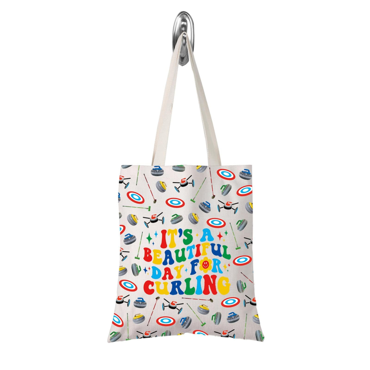 Sport Lover Tote Bag for Curling Fans Reusable Gift