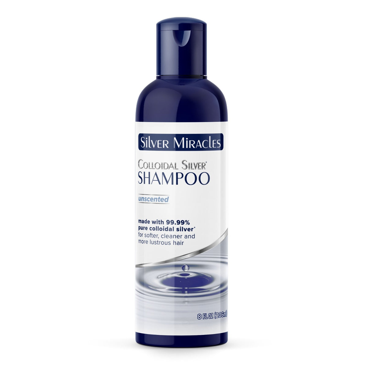 Colloidal Silver Shampoo by Silver Miracles — 8 oz, Unscented