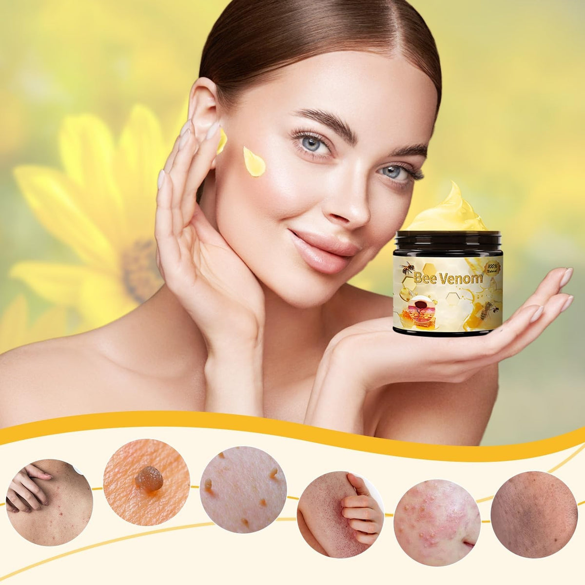 Bee Venom Repair Cream for All Skin Types Natural Moisturizer