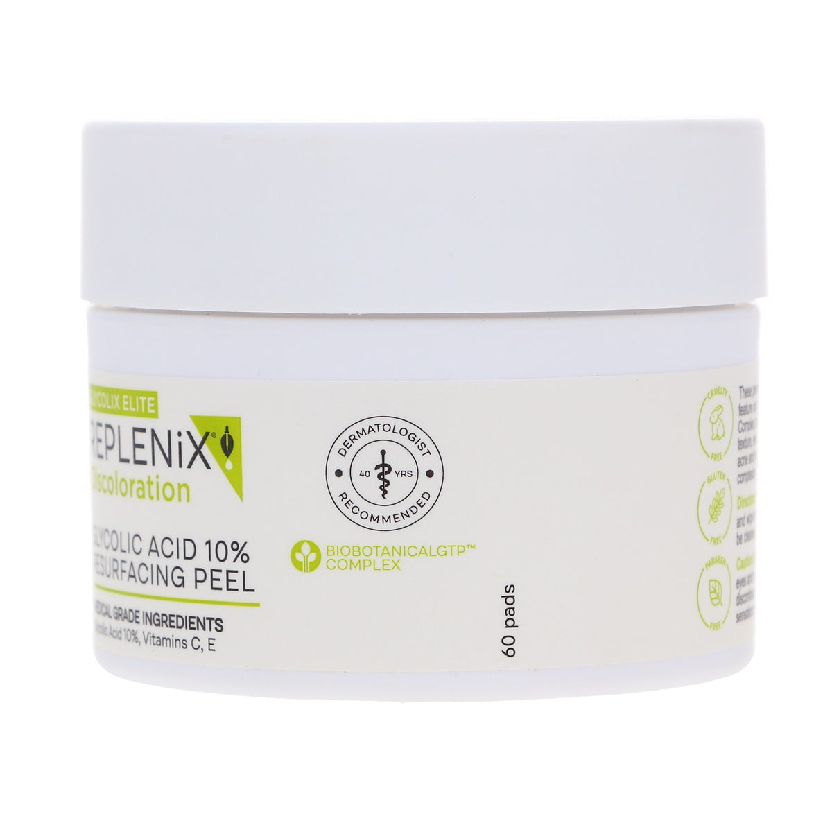 Glycolic Acid Resurfacing Peel Pads 10% - Brightening Skin Exfoliator, 60 Count