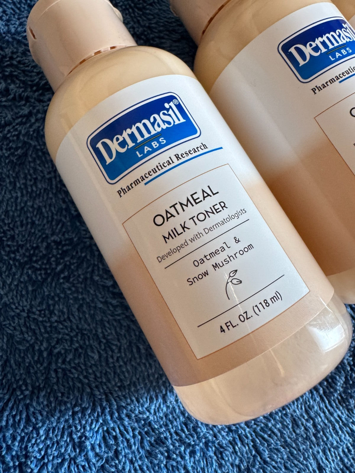 Hydrating Oatmeal & Snow Mushroom Toner - Set of 3, 4 fl oz - Dermasil