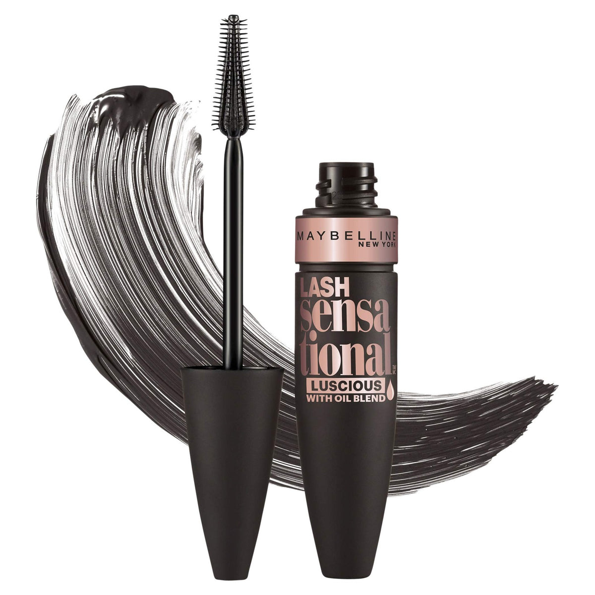 Lash Sensational Washable Mascara - Blackest Black with Fanning Reservoir Brush