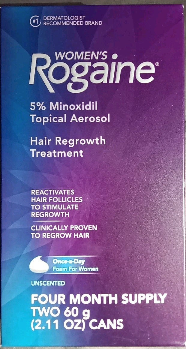 Women's Minoxidil 5% Foam Hair Regrowth Treatment - 4 Cans, 8-Month Supply