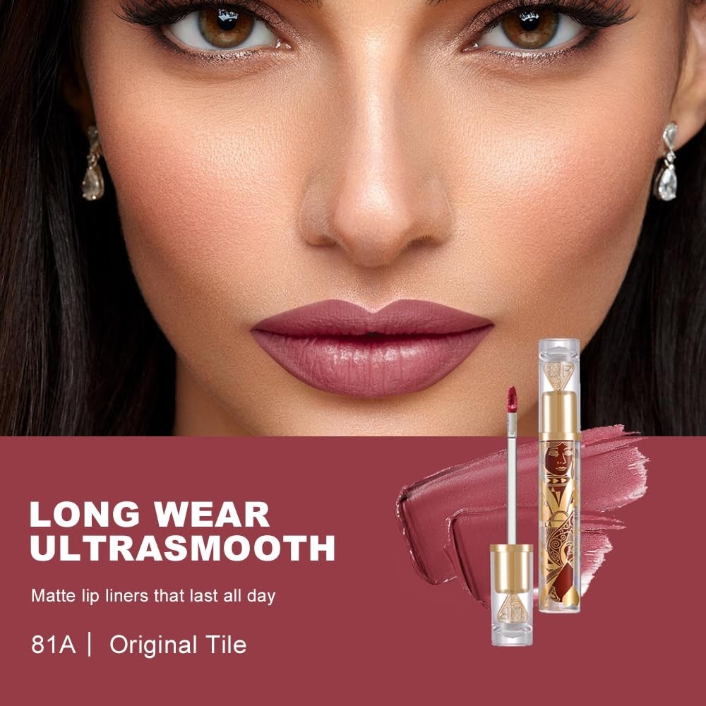 Long-Lasting Waterproof Matte Lip Stain - Nude Rosewood Shade