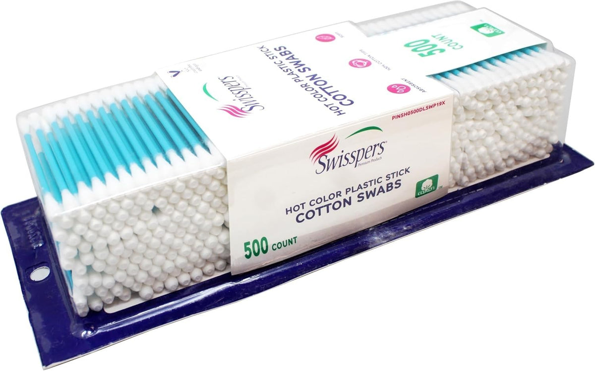 Double Tipped Cotton Swabs Pack of 500 - Colorful, Gentle & Versatile