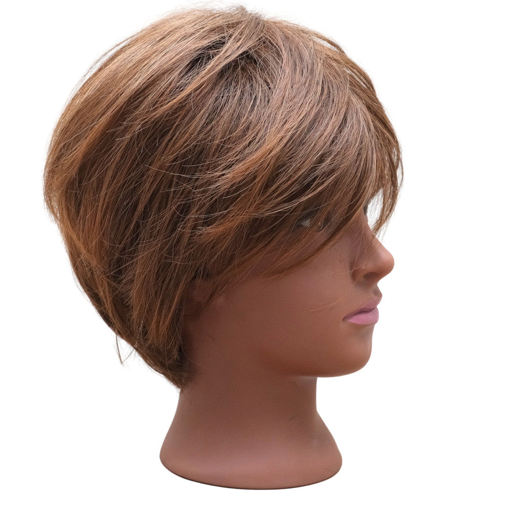 Medium Red Rooted Feathered Pixie Wig for Women - Stylish & Soft