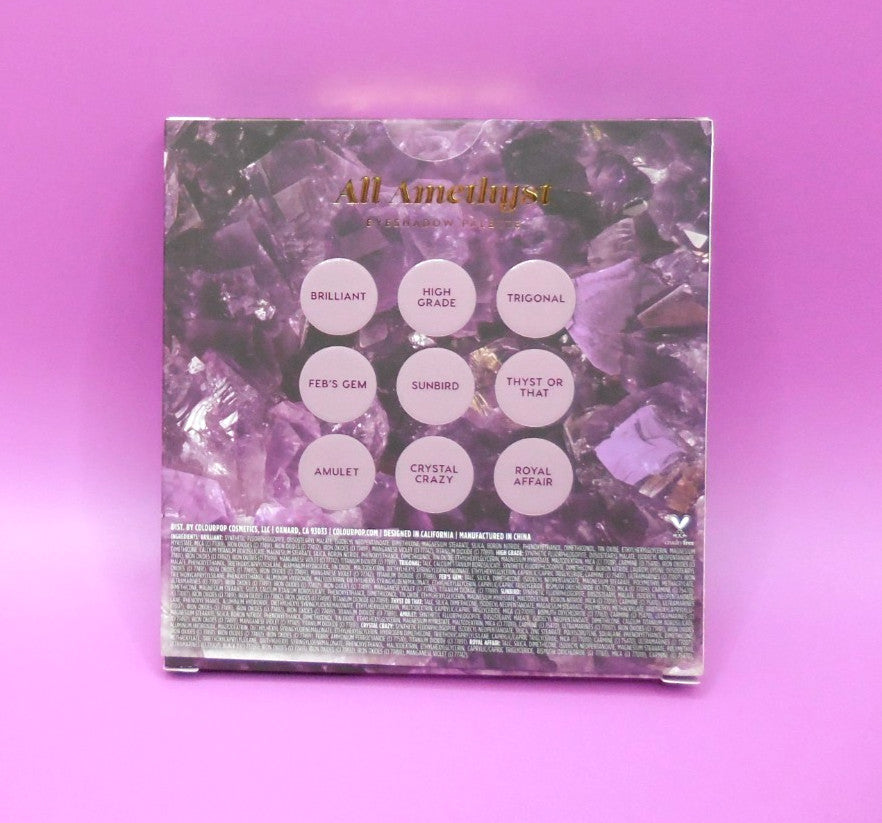 Pressed Powder Eyeshadow Palette - 9g Amethyst Shades, Cruelty-Free