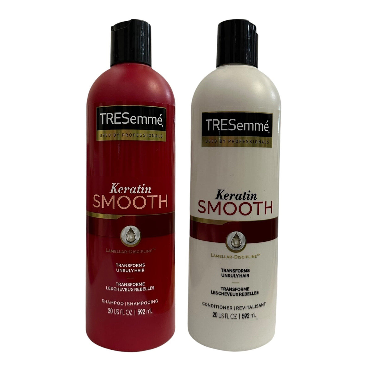 Lot of 4 Tresemme Keratin Smooth Lamellar Discipline Shampoo &