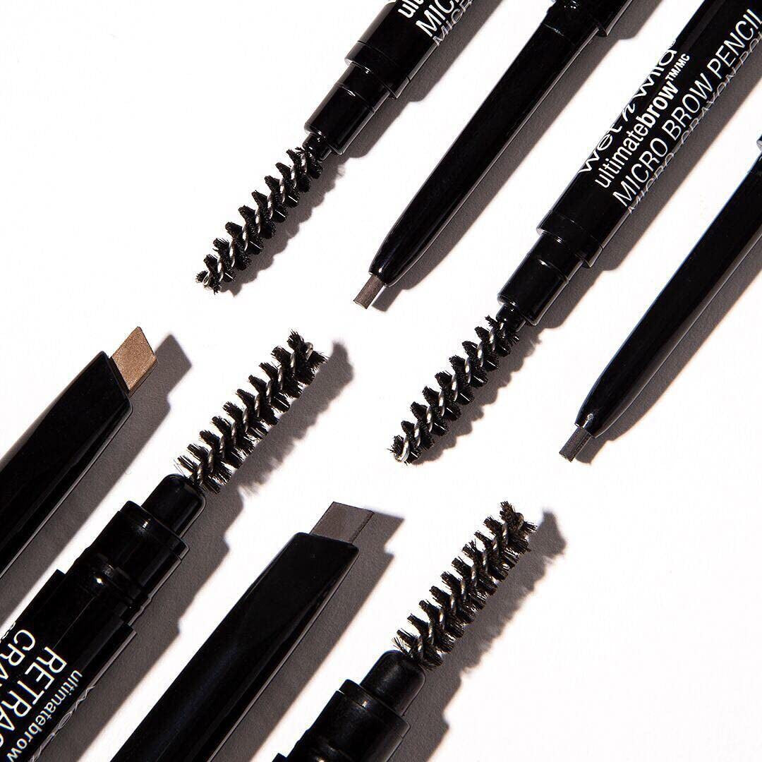 Eyebrow Pencil with Spoolie Brush - Retractable Fine Tip Taupe