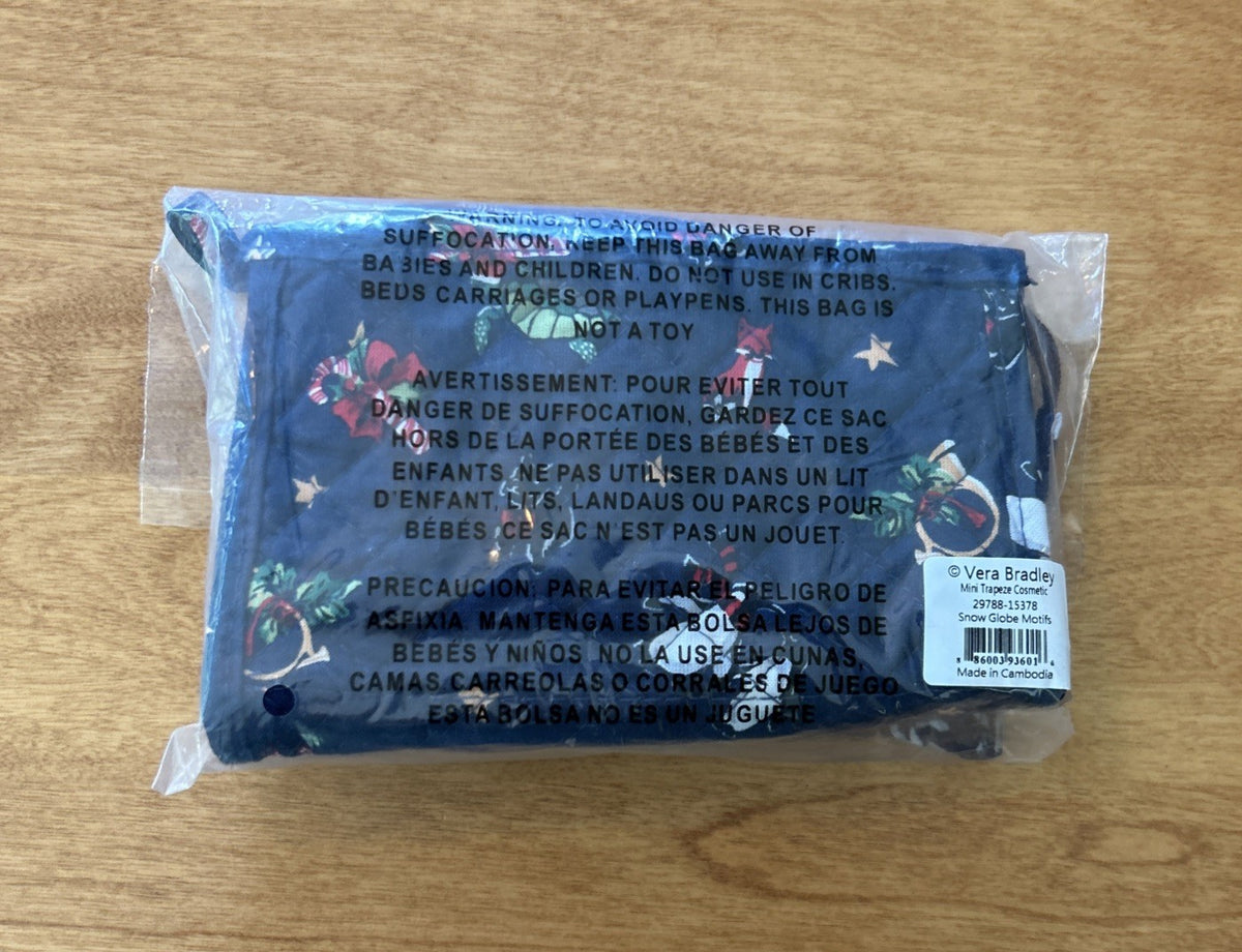 Vera Bradley Snow Globe Motifs Mini Zippered Cosmetic Bag - NWT